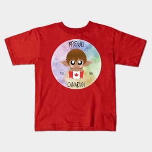 Proud to be Canadian (Sleepy Forest Creatures) Kids T-Shirt